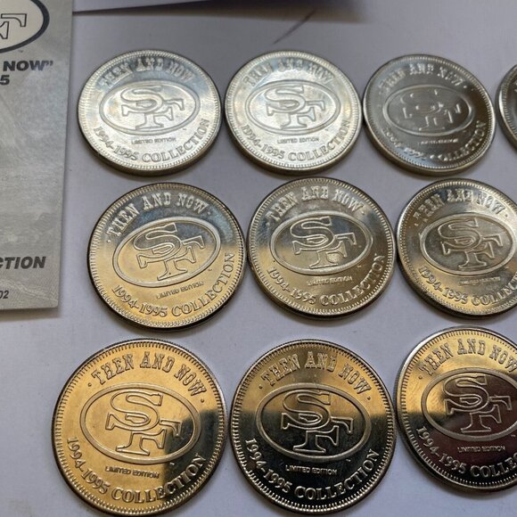 San Francisco 49ers then and now 1994-95 collectable coins 12 of 20 Lot #5 - Picture 3 of 8